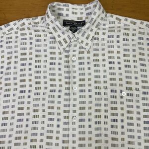 Tori‎ Richard Hawaiian Shirt Mens XL Silk Geometric Button Short Sleeve Casual